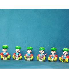 Wooden Musician Painted Babla Set of 6 -2 Inch Multicolor