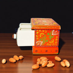 Wooden Dryfruits And Two Drawer Box