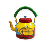 Beautifull Aluminum Hand Painted Tea Kettle Pot Decorative