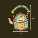 Aluminum Painted Tea Kettle With Nature inspired Design