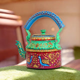 Aluminum Painted Tea Kettle Figurine Decorative