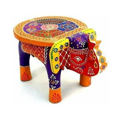 Wooden Elephant Stool Side Table For Gifts