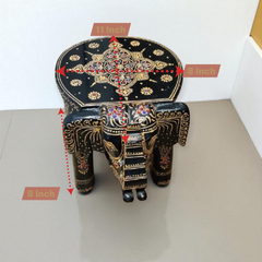 Wooden Elephant Stool Side Table For Gifts