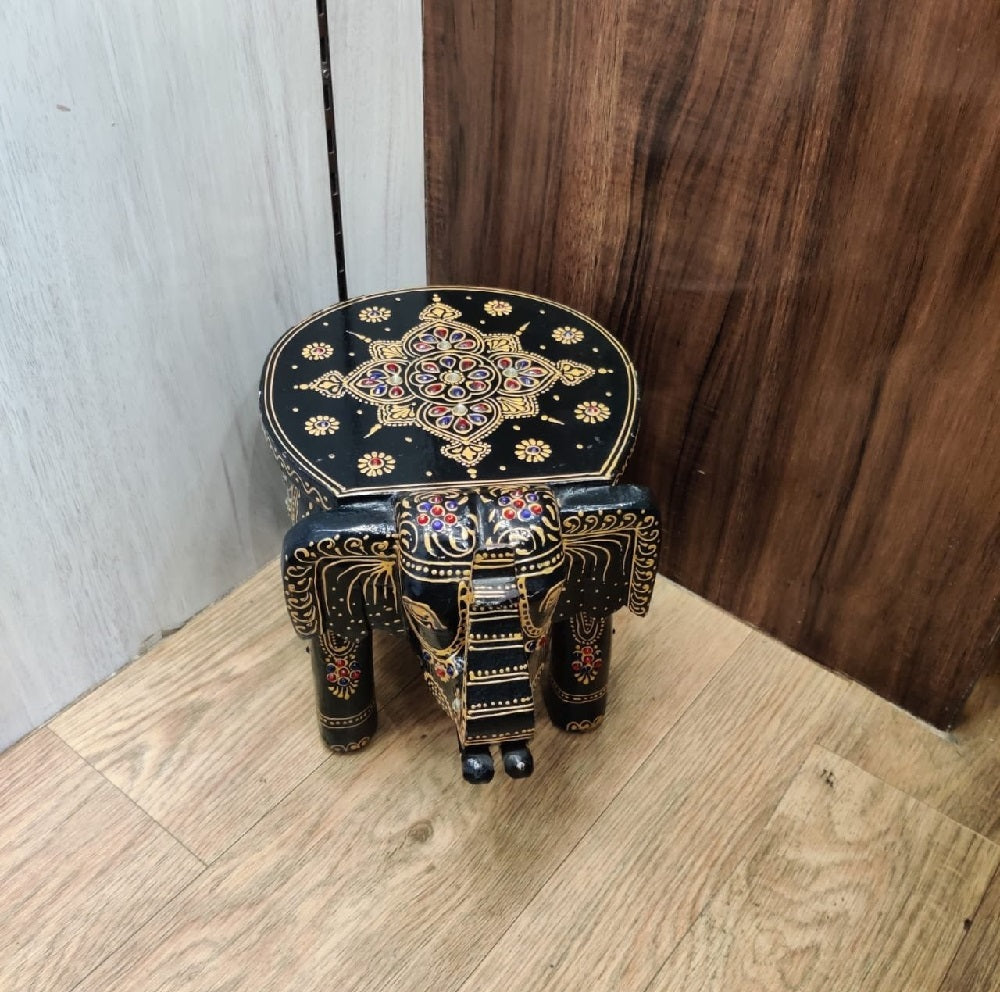 Wooden Elephant Stool Side Table For Gifts