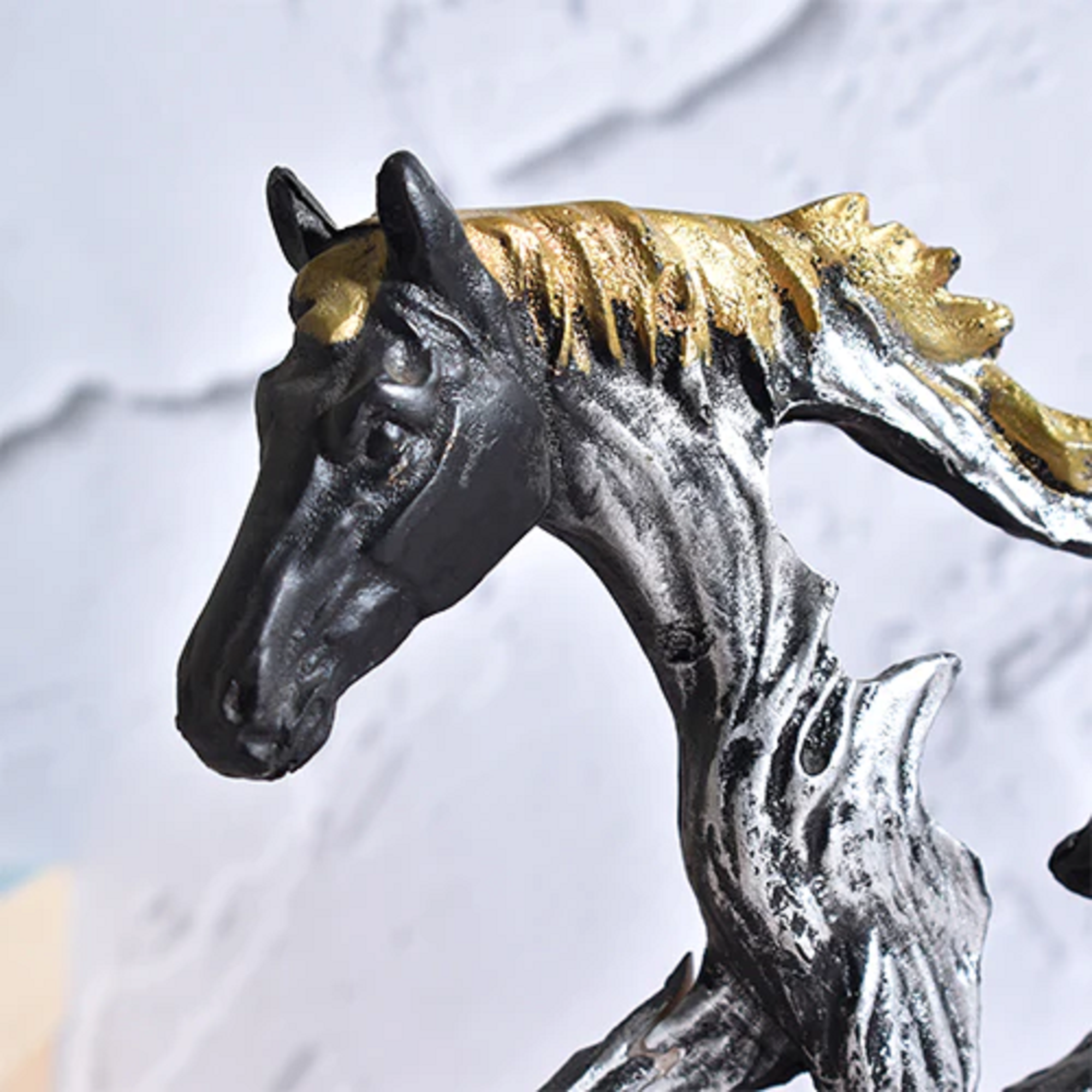 Resing Horse With Baby Showpiece