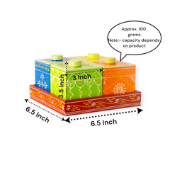 Wooden Dry Fruit Tray Box Set of 4