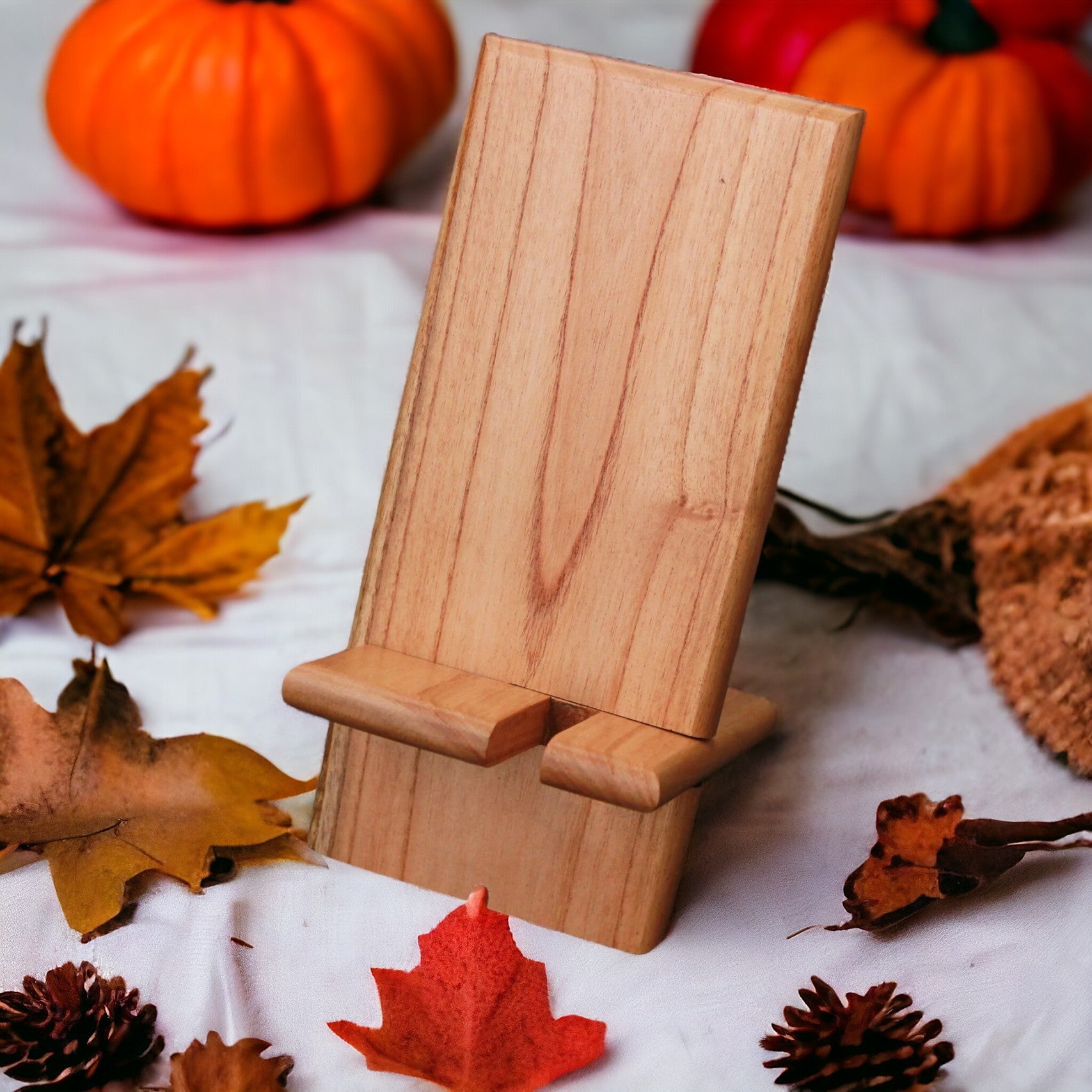 Wooden Mobile Stand With Charging Point