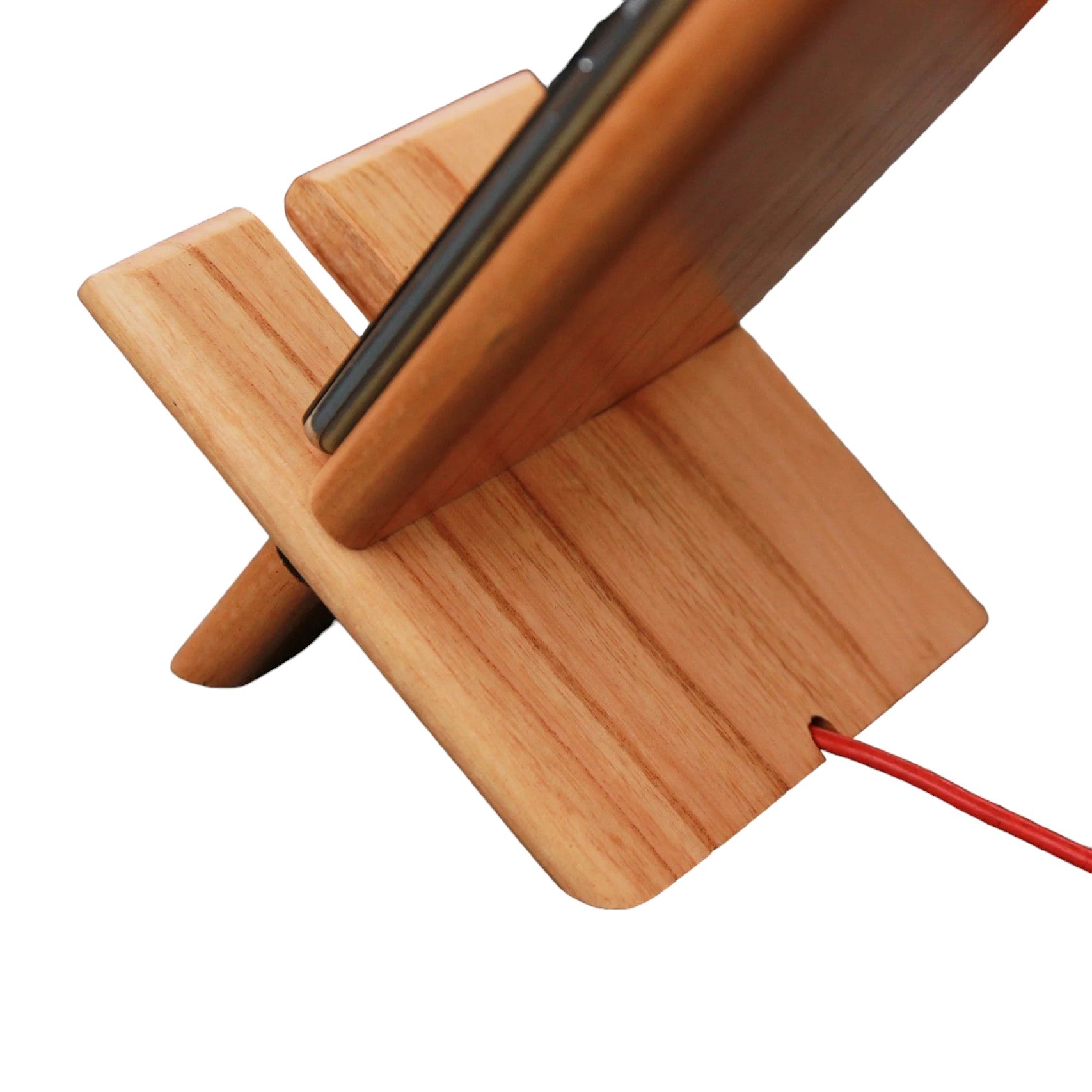 Wooden Mobile Stand With Charging Point