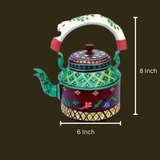 Aluminum Painted Tea Kettle With Artful Design