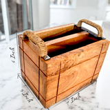 Wooden Cutlery Holder Stand For Home