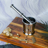 Silver Stainless Steel Mortar And Pestle Set