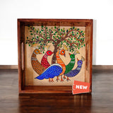 Wooden Hand Painted Serving Tray