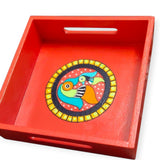 Wooden Hand Painted Serving Tray