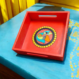 Wooden Hand Painted Serving Tray