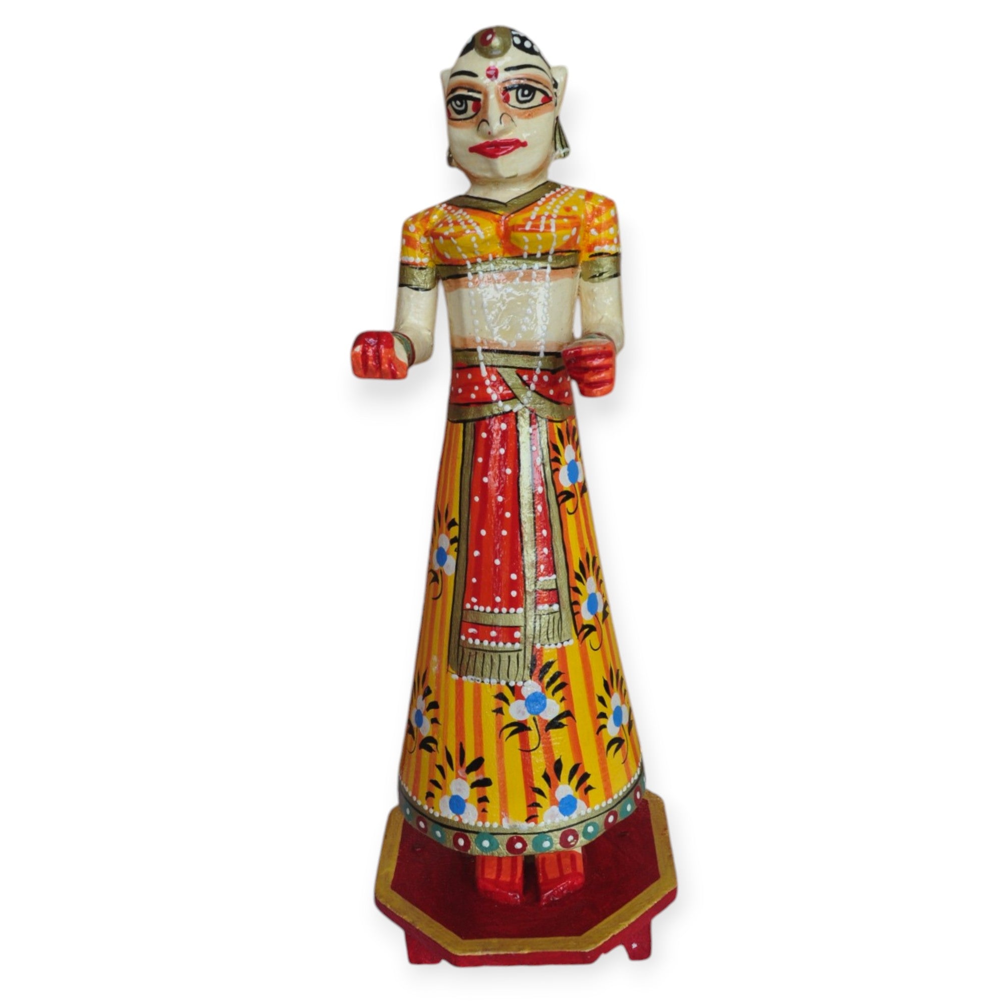 Wooden Hand Painted Rajasthani Gangaur Doll Set