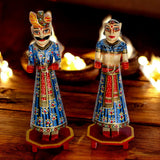 Wooden Hand Painted Rajasthani Gangaur Doll Set