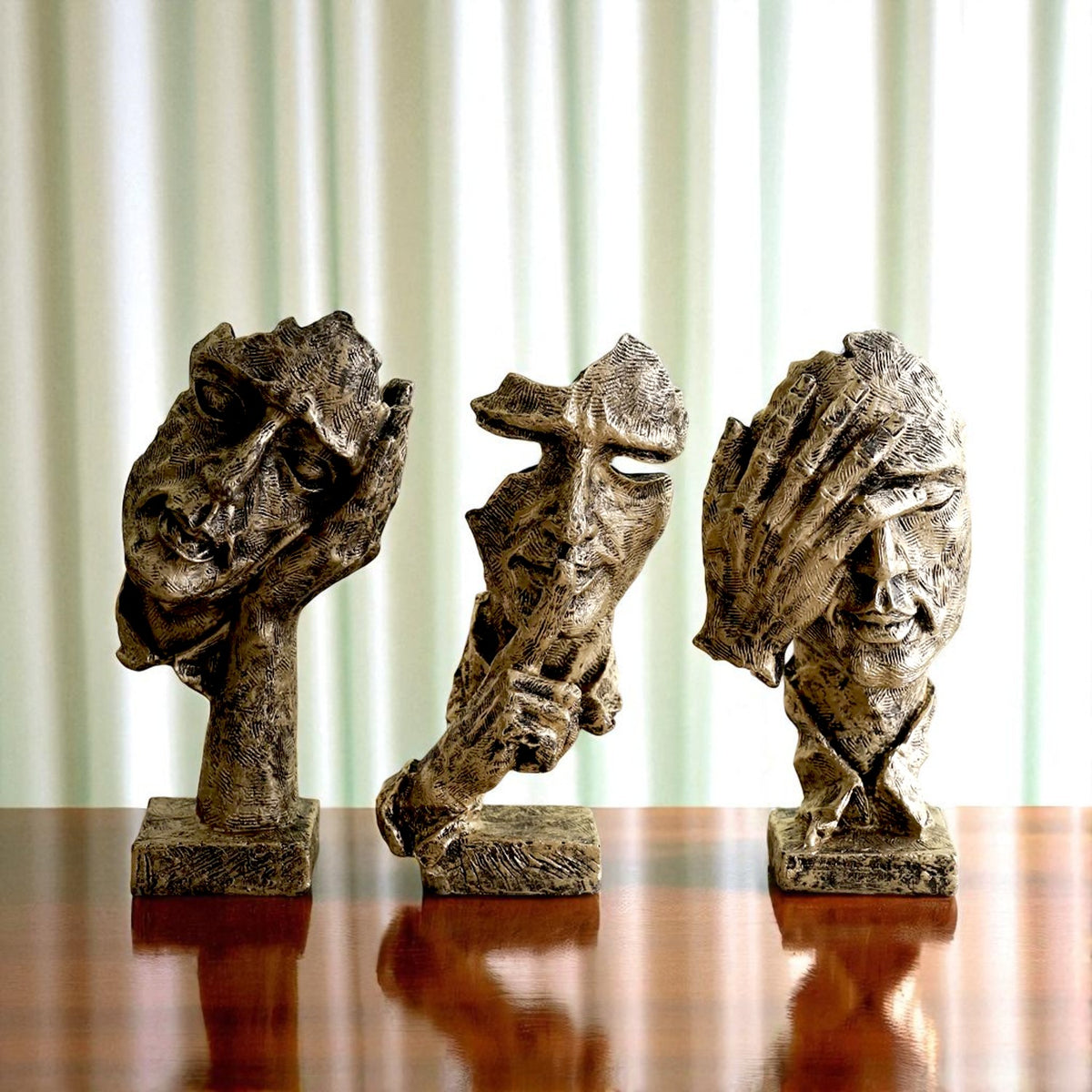 Polyresin Face Thinking Man Showpiece