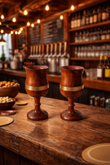 Wooden Beer Glass Set 2 Pcs