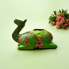 Wooden Camel Tea Light Candle Holder