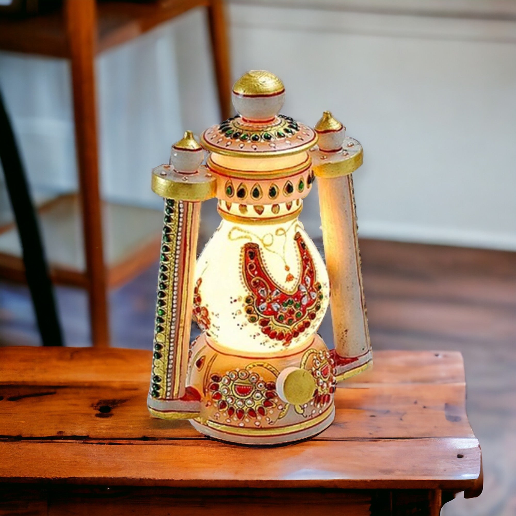 Antique Marble Lantern Lamp Decor