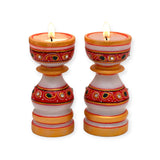 Marble Tealight Decor Candle Holder Candle Stand Set of 2