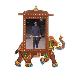 Wooden Elephant Shaped Photo Frame 6x4 inch