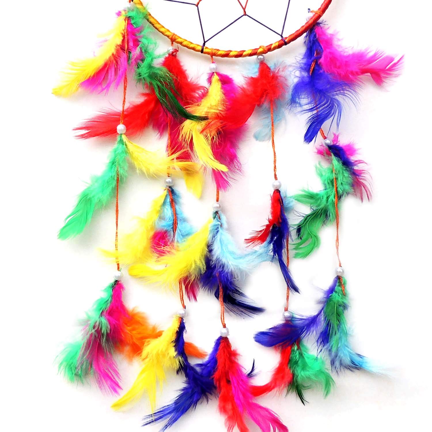 Beautifull Dream Catcher Jhoomer Wall Hanging Multi Color - 8X22 Inch