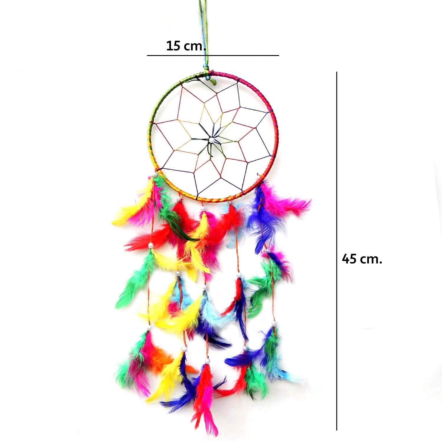 Beautifull Dream Catcher Jhoomer Wall Hanging Multi Color - 8X22 Inch