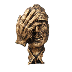 Polyresin Face Thinking Man Showpiece