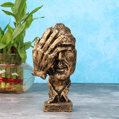 Polyresin Face Thinking Man Showpiece