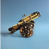 Wooden Cannon With Brass Accents