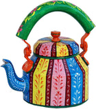 Aluminum Painted Tea Kettle Figurine Decorative