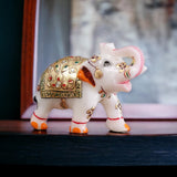 White Marble Elephant Statue Home Decor