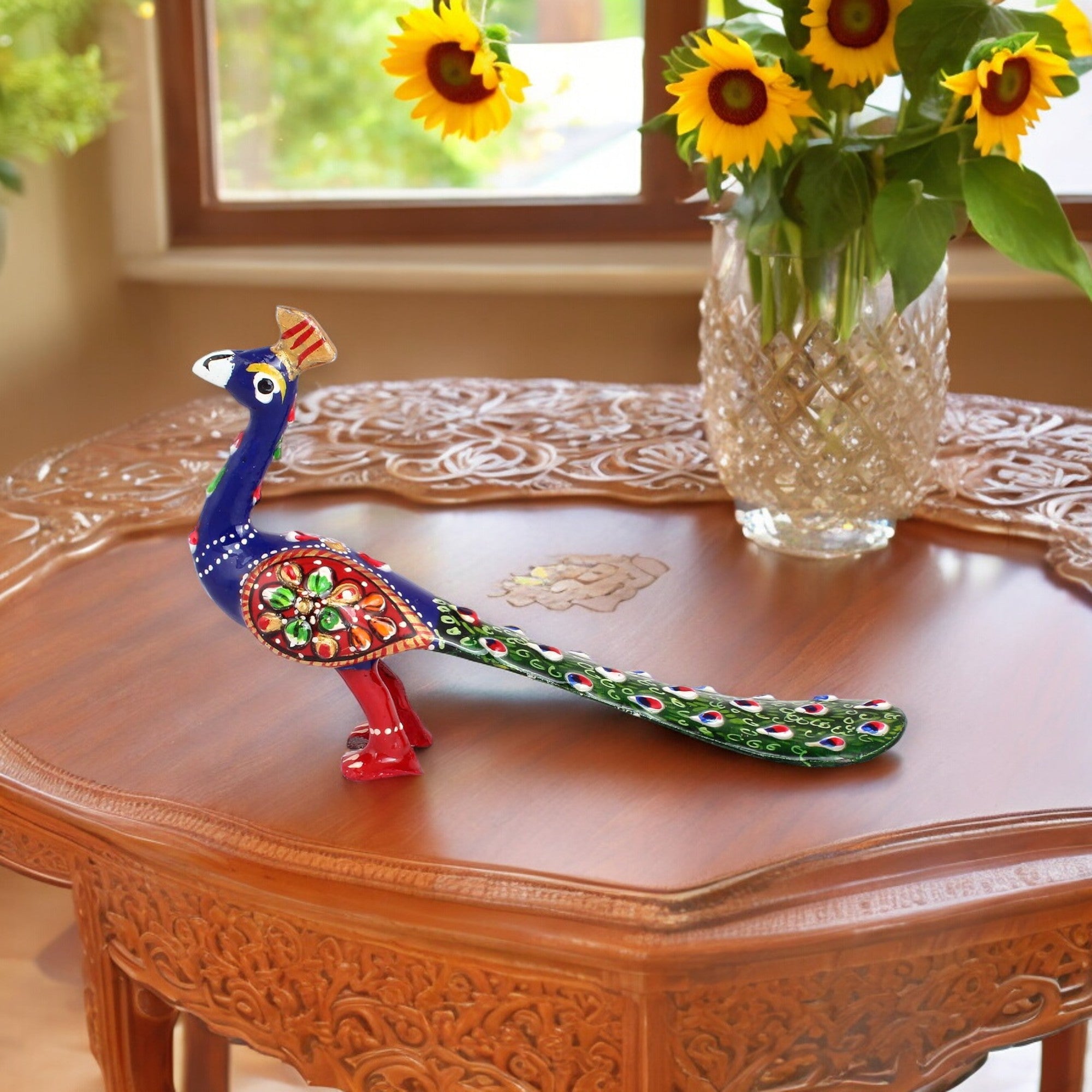 Matel Peacock Handmade Pair Gift - 2 inch