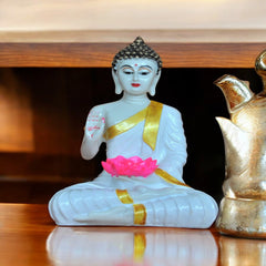 Beautiful Buddha Idol Statue Showpiece For Home 7 Inch