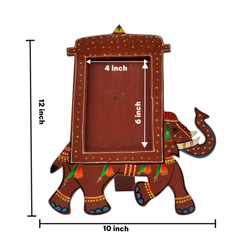 Wooden Elephant Shaped Photo Frame 6x4 inch