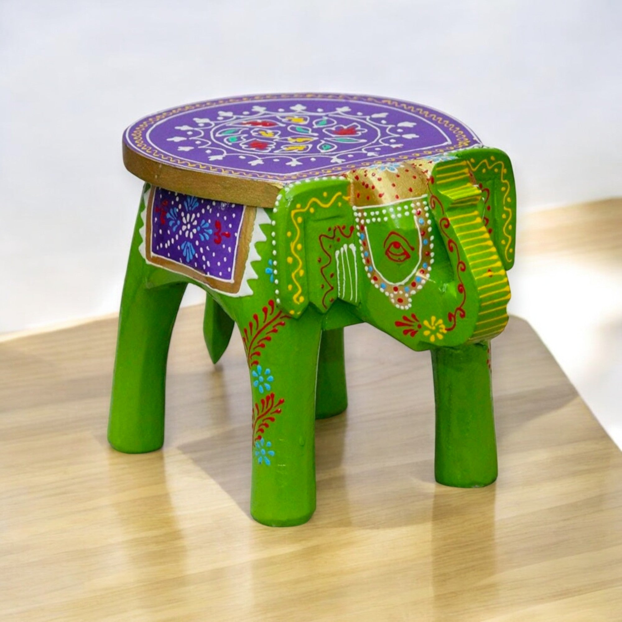 Wooden Elephant Stool Side Table For Gifts