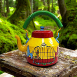 Beautifull Aluminum Hand Painted Tea Kettle Pot Decorative