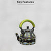 Aluminum Painted Tea Kettle Figurine Decorative