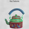 Aluminum Painted Tea Kettle Figurine Decorative