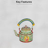 Aluminum Painted Tea Kettle With Nature inspired Design