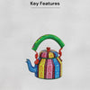 Aluminum Painted Tea Kettle Figurine Decorative