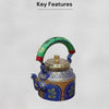 Aluminum Painted Tea Kettle With Meenakari Flower