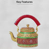 Aluminum Painted Tea Kettle Figurine Decorative