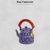 Hand Painted Floral Aluminum Tea Kettle