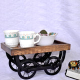 Wooden Natural Serving Tray Thela Trolley