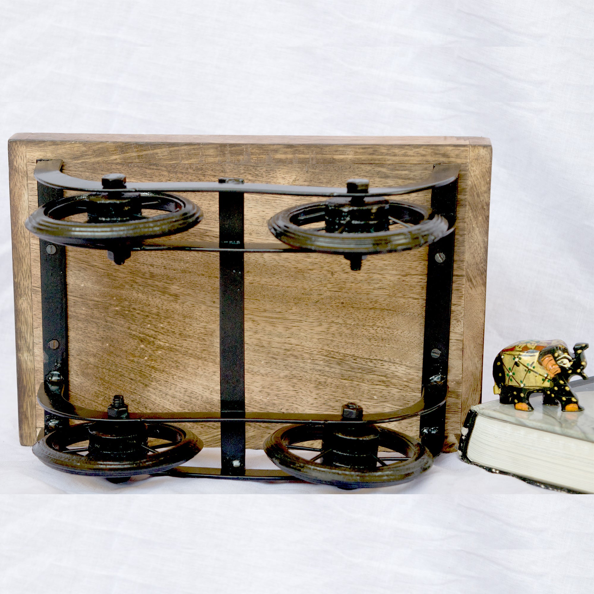 Wooden Natural Serving Tray Thela Trolley